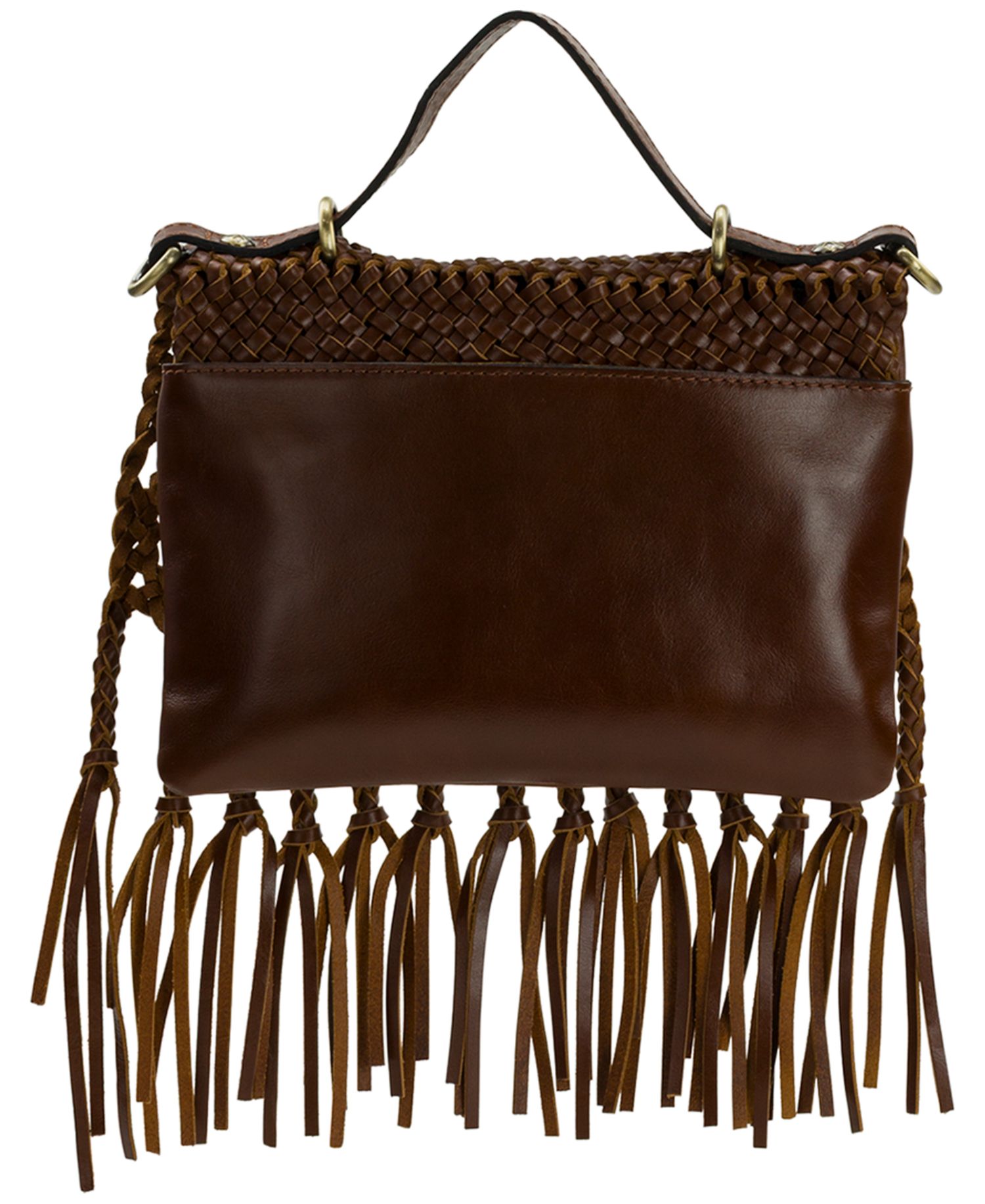 Marit Small Woven Leather Braided Crossbody Handbag