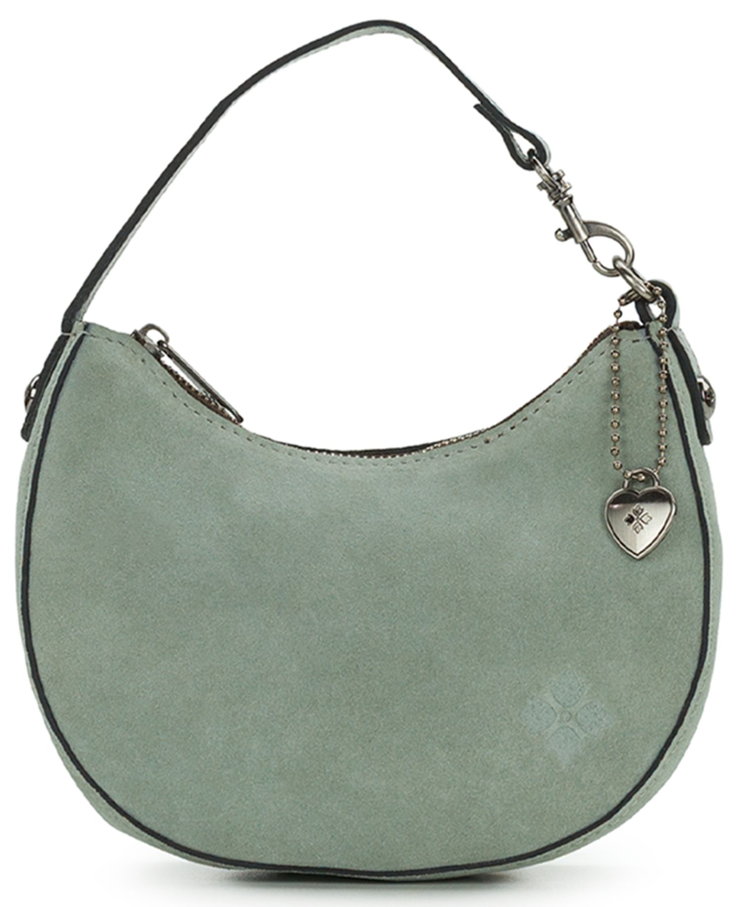 Morgana Mini Suede Heart Charm Shoulder Handbag