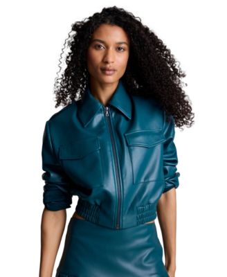 Women's Cropped Bomber Jacket