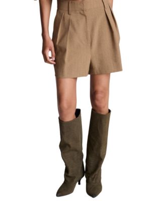 Women's High-Rise Pleated Shorts