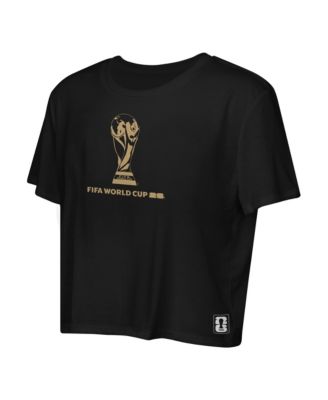 Women's Black FIFA World Cup 2026 Cropped World Trophy T-Shirt