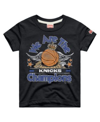 Big Boys and Girls Charcoal New York Knicks x Queen 2026 NBA Finals Champions Tri-Blend T-Shirt