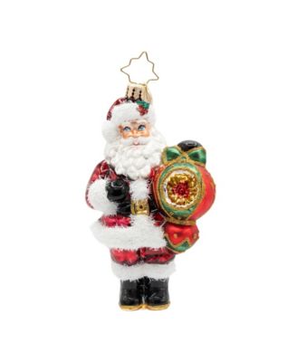4.25" The Merry Bauble Santa Ornament