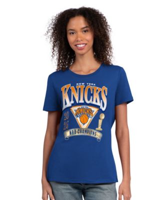 Women's Blue New York Knicks 2026 NBA Finals Champions Crewneck T-Shirt