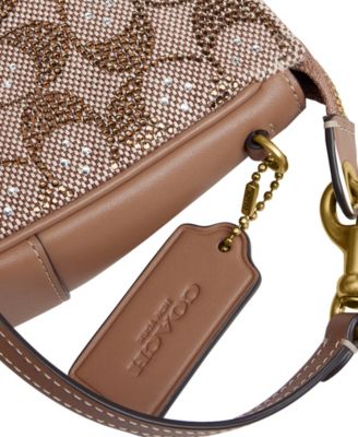 Plaza Small Crystal Signature Jacquard Shoulder Handbag thumbnail 6