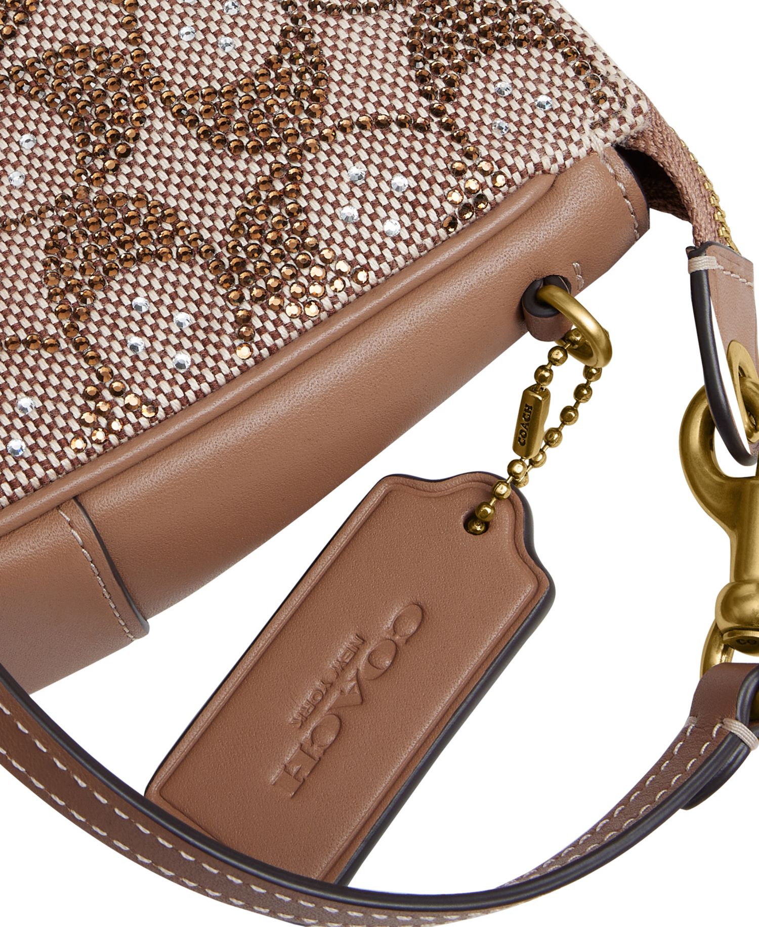 Plaza Small Crystal Signature Jacquard Shoulder Bag