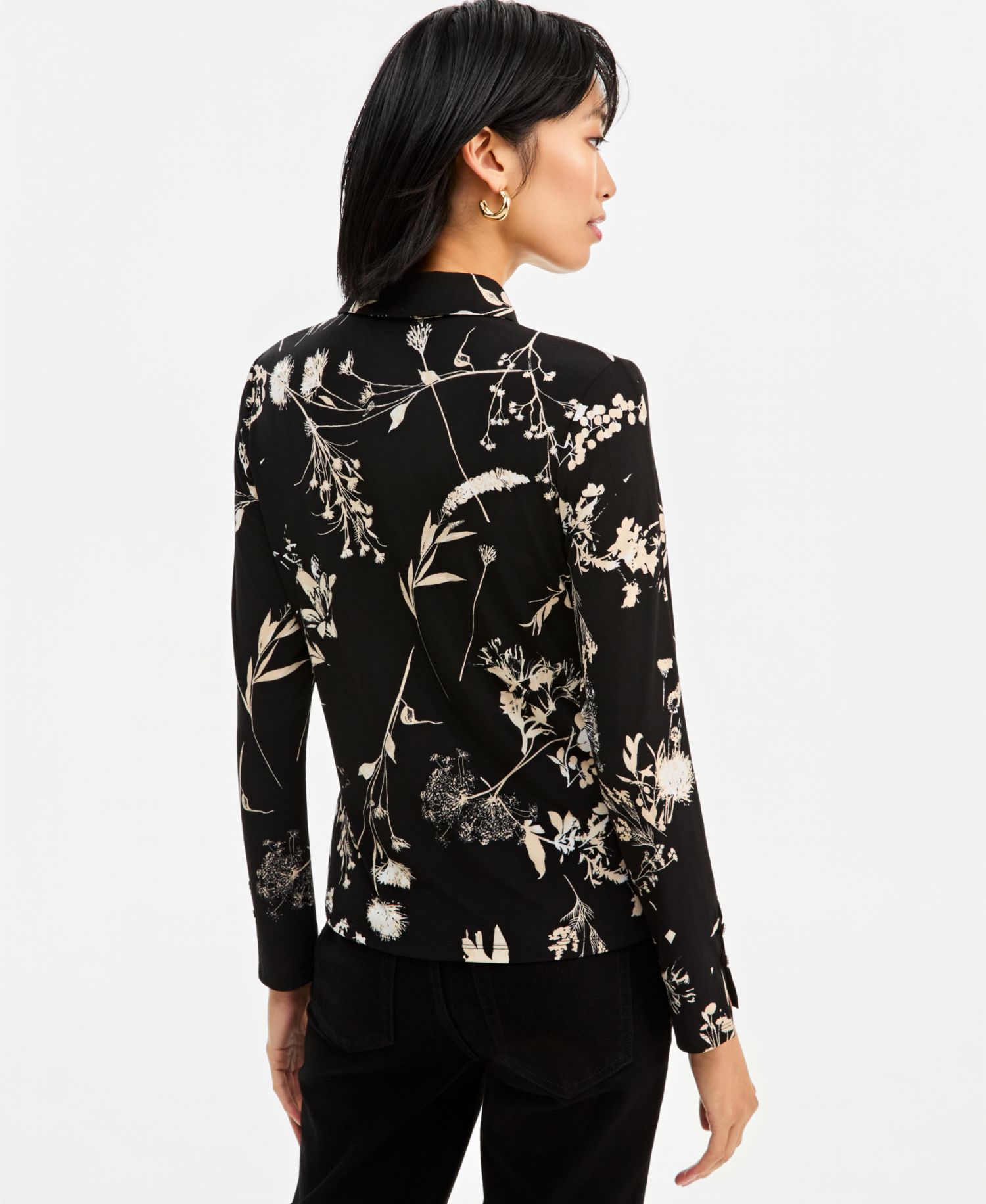 Women's Print Long-Sleeve Blouse