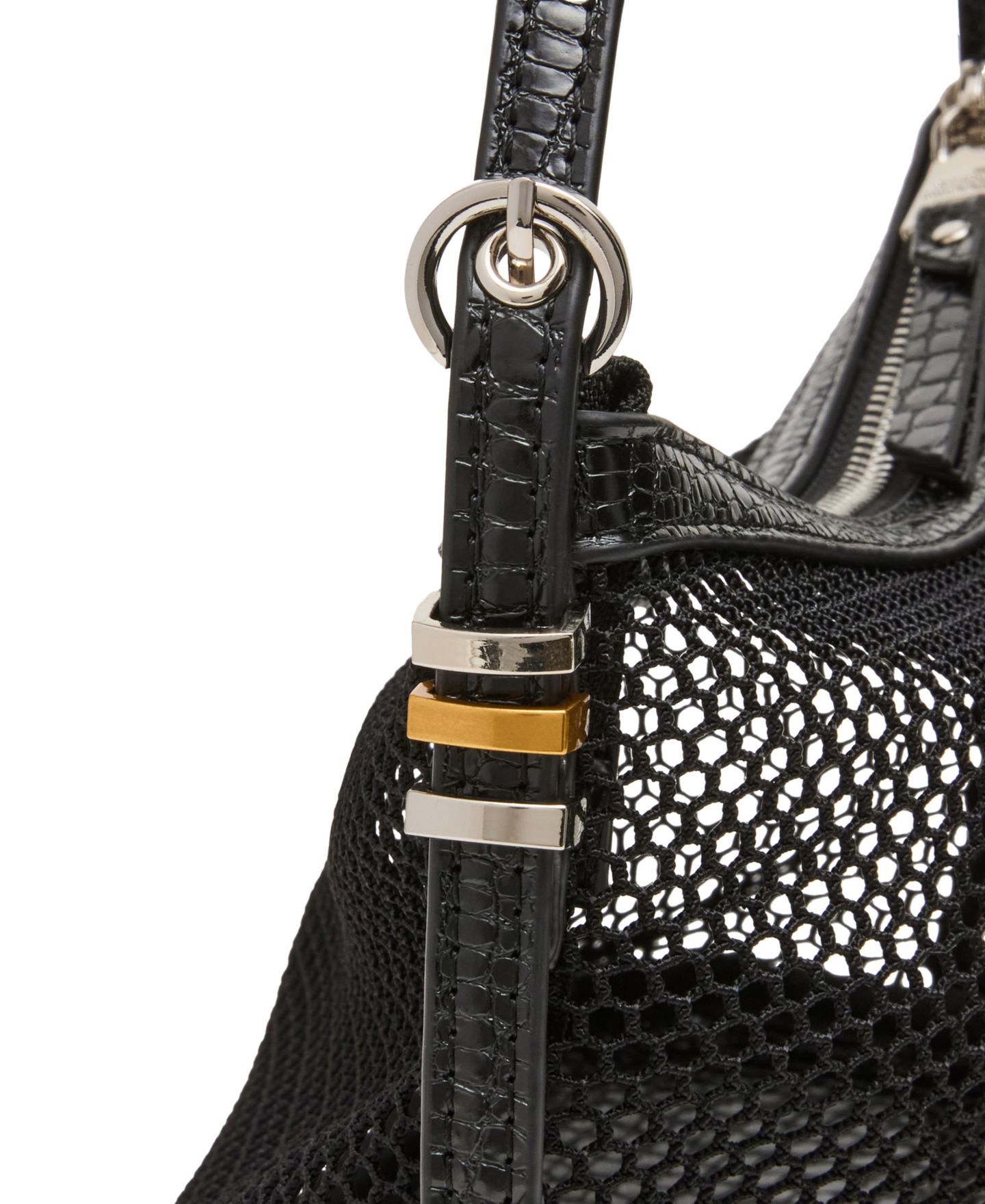Женская сумка Steve Madden Vixen Mesh Small Shoulder Handbag, цвет: Чёрный — фото 4