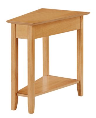 American Heritage 15" Wood Wedge End Table with Shelf