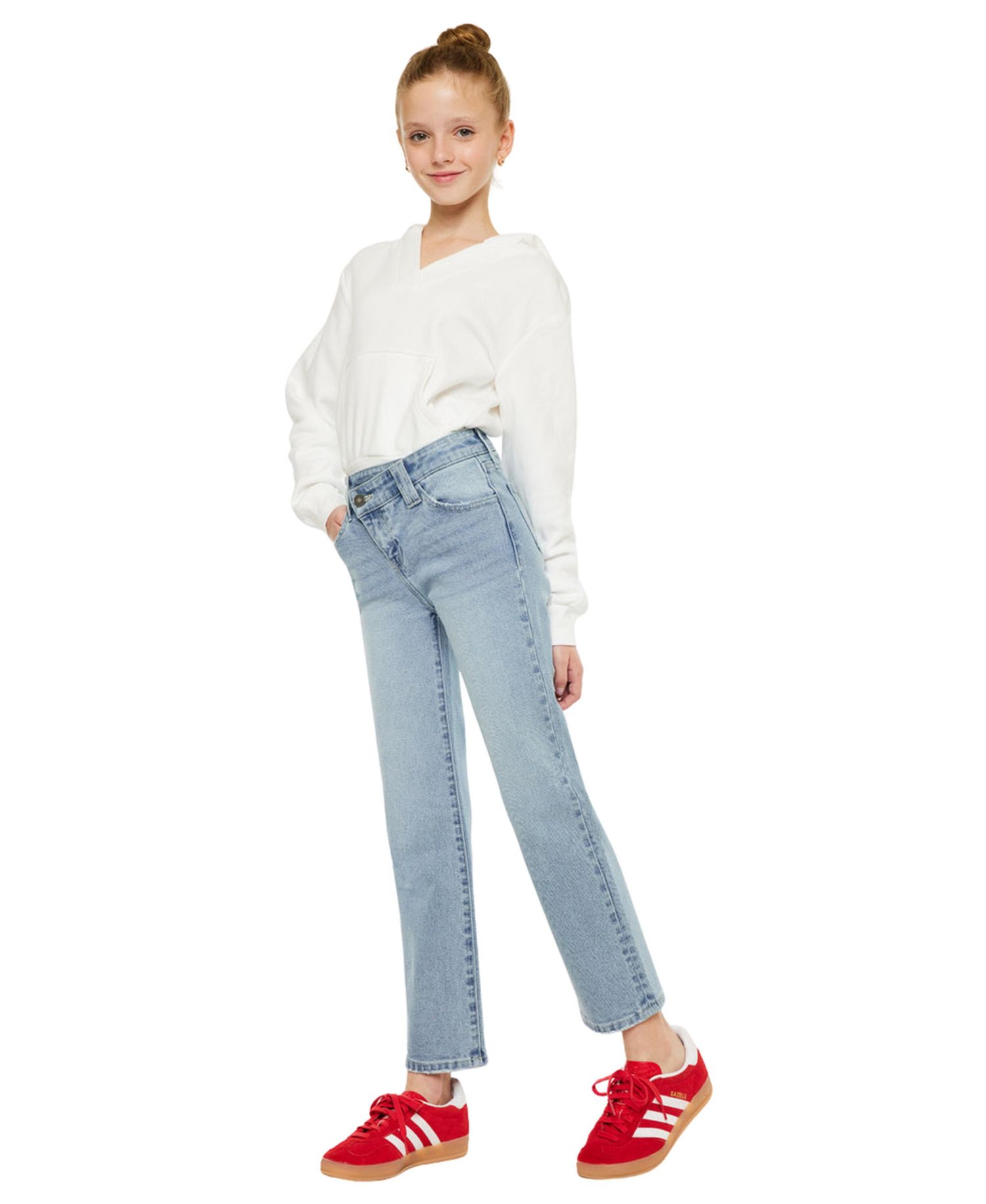 Big Girls Sav High Rise Straight Jeans