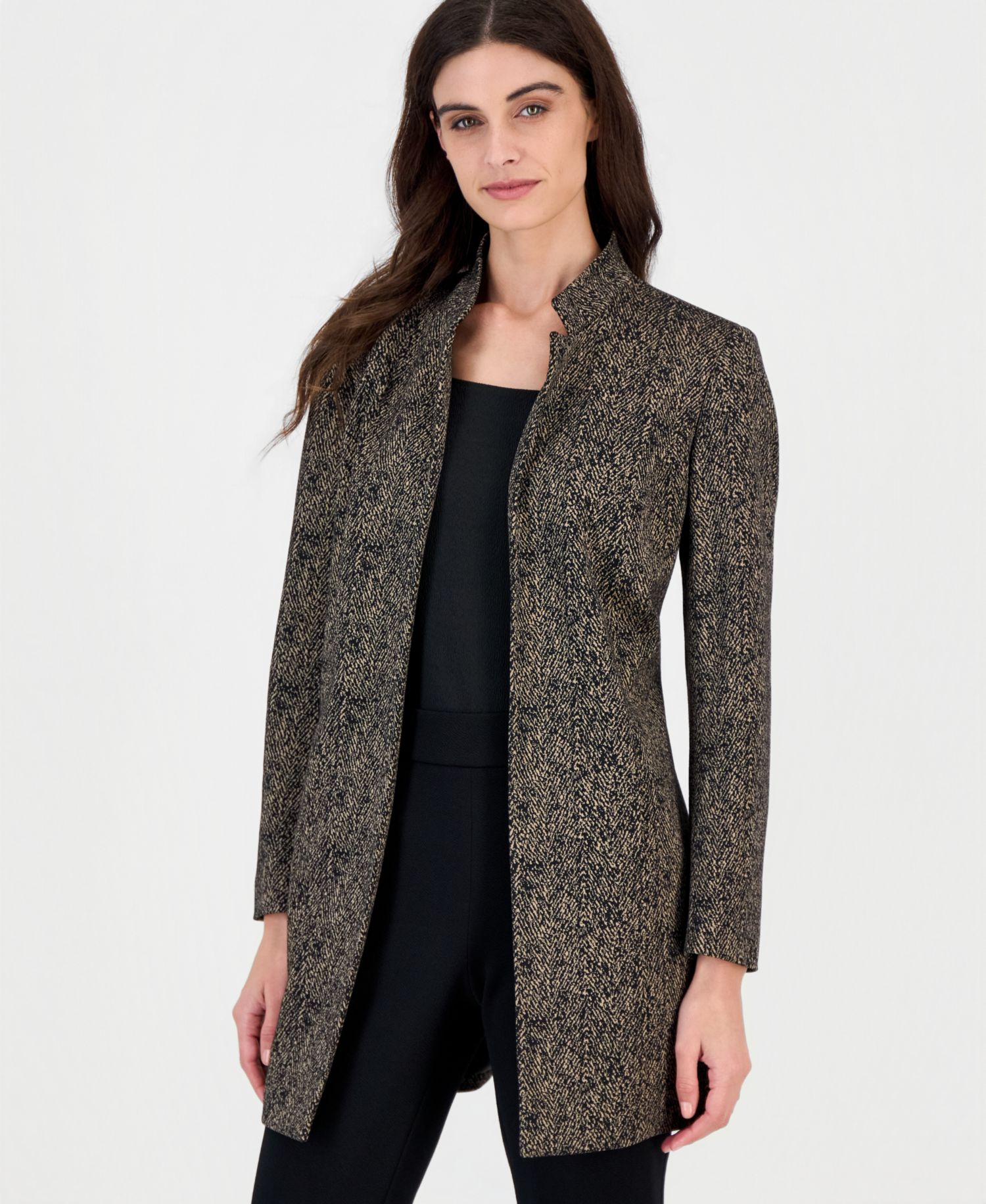 Women's Long Sleeve Herringbone Topper