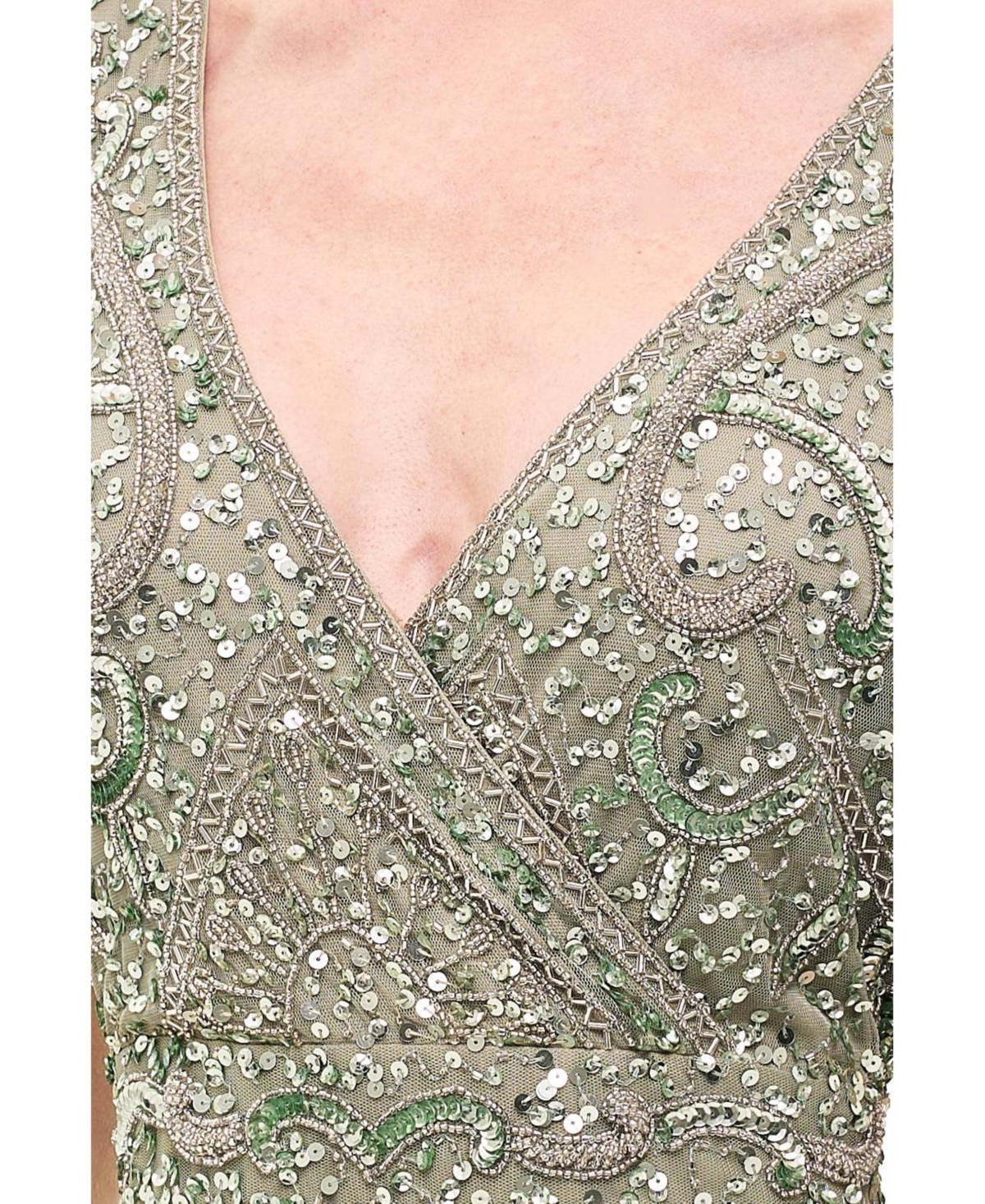 Beauut Women's Embellished Sequins Fitted Maxi Gown