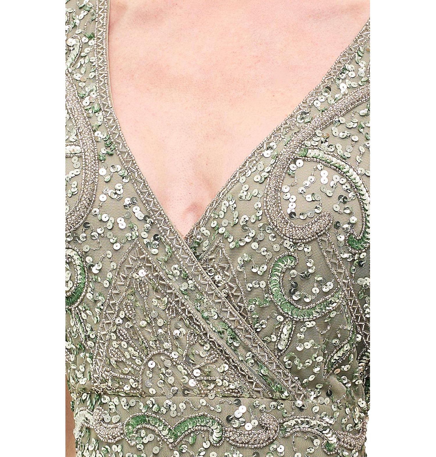 Women's Embellished Sequins Fitted Maxi Gown