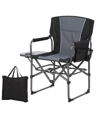 1 Piece Aluminum Iron Folding Director Chair, Portable Outdoor Camping Chair