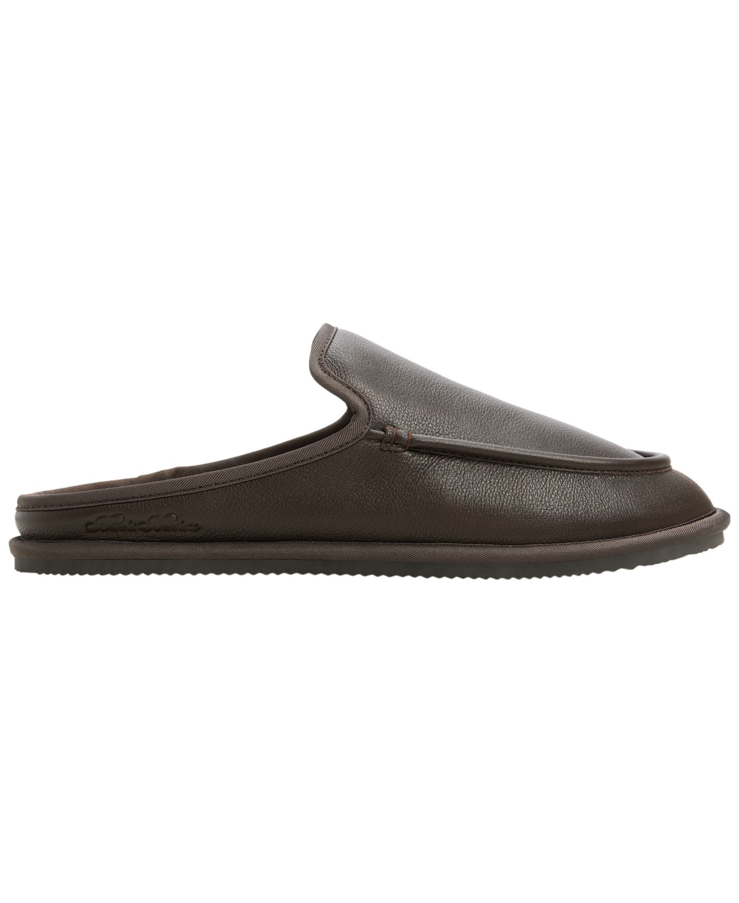 Мужские сабо Brooks Brothers Jones Moc-Toe Mule Slippers, цвет: Коричневый — фото 2