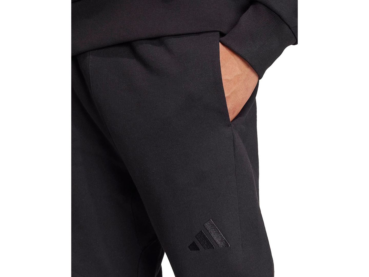 Мужские брюки adidas Season French Terry Regular-Fit Tapered, цвет: Чёрный — фото 3