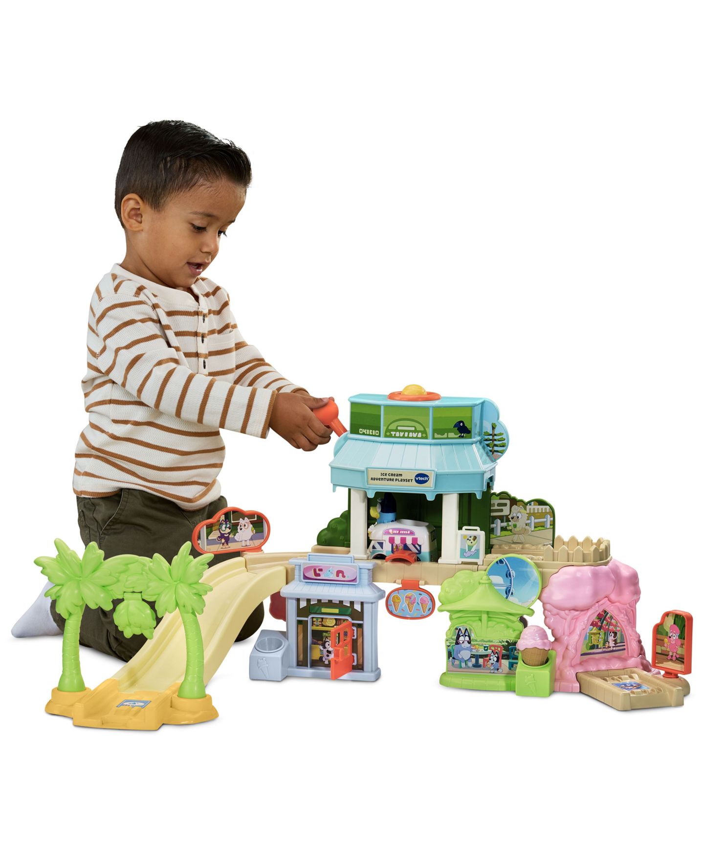 Детские игрушки Bluey Ice Cream Adventure Playset Interactive Pretend Play Track Set — фото 4