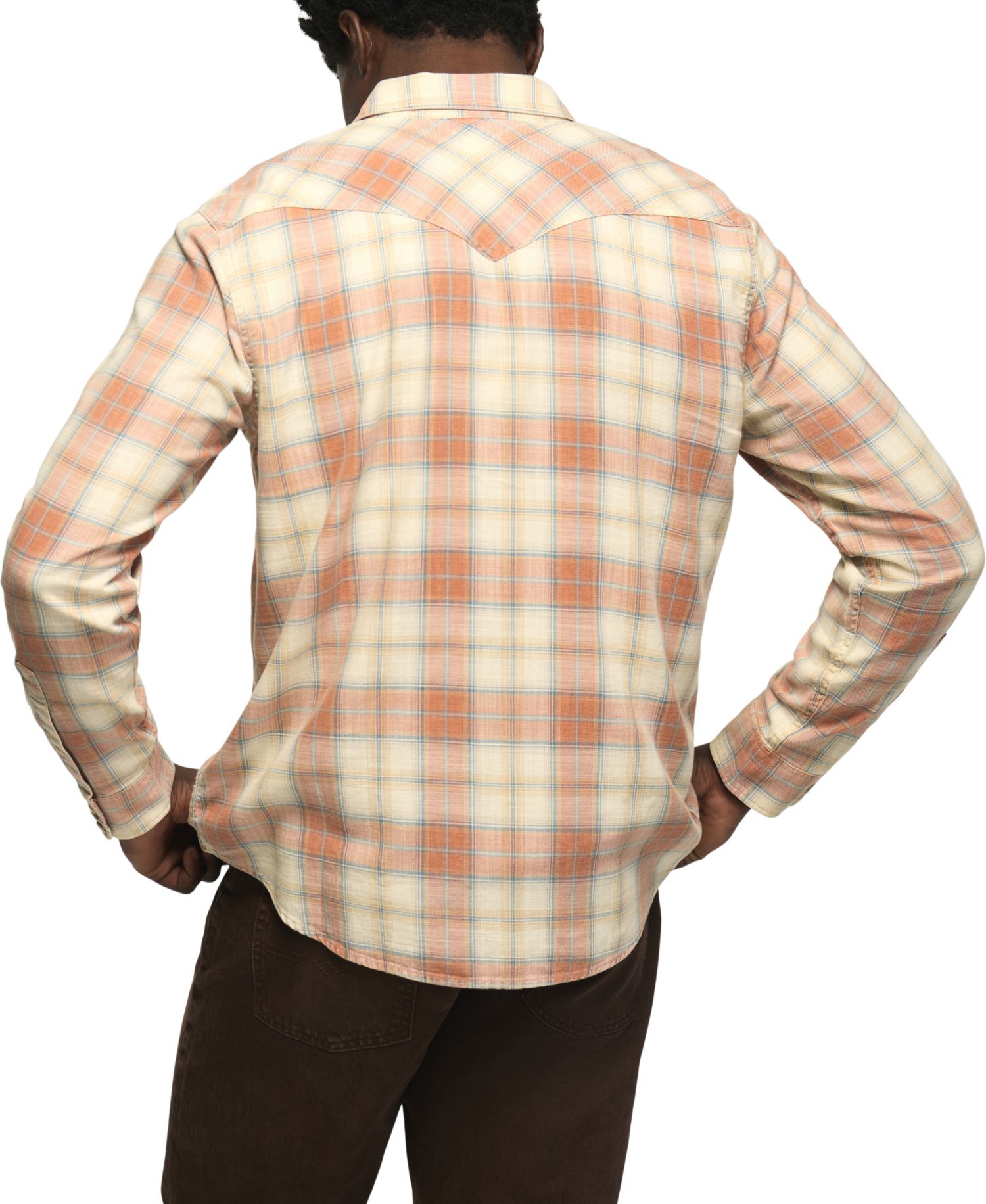 Men's Plaid Long-Sleeve Western Shirt