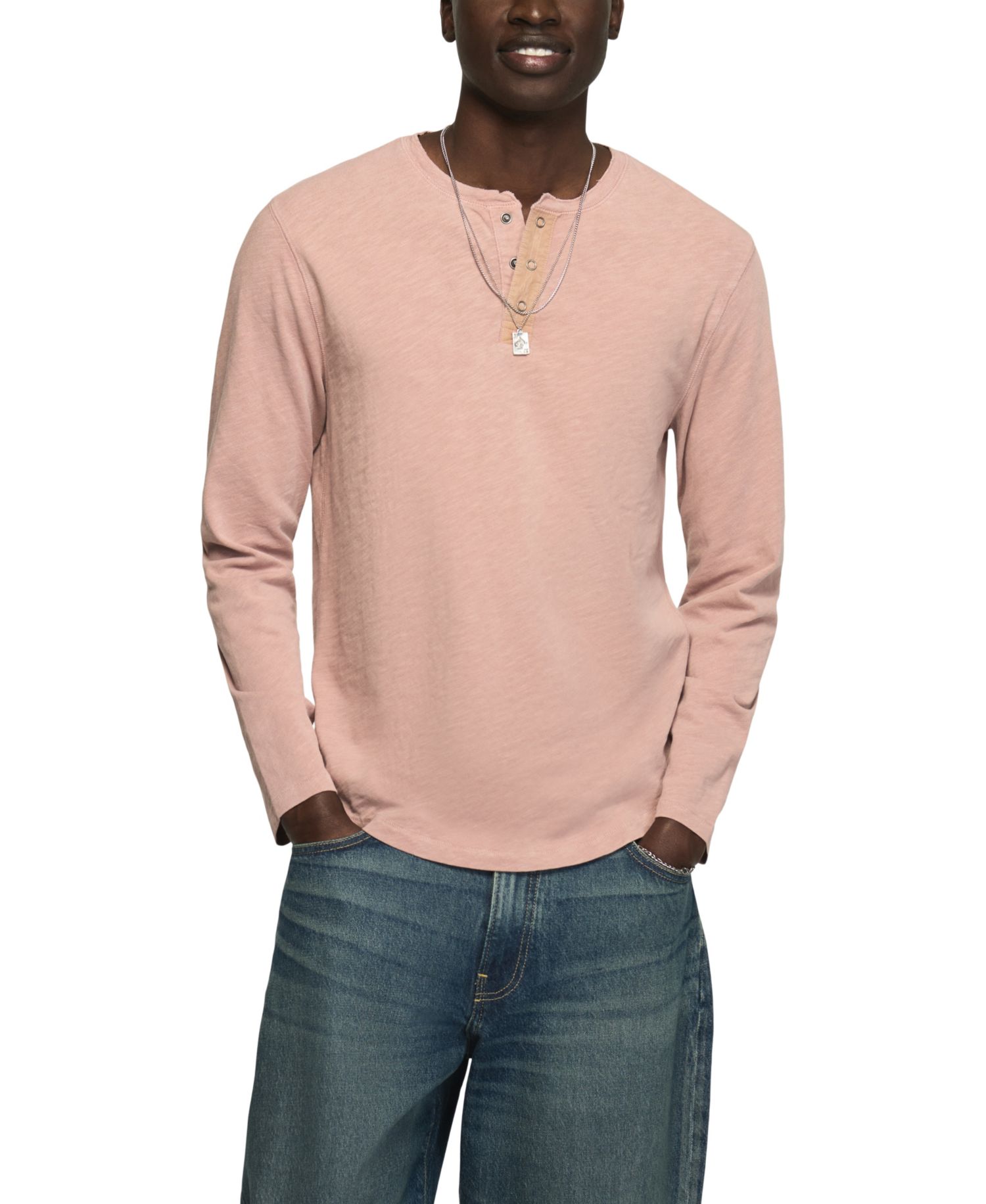 Men's Long-Sleeve Weekend Slub Henley Shirt
