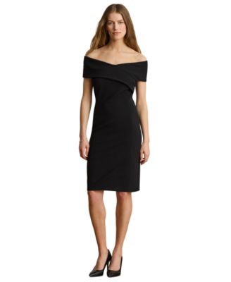 Women's Faille Off-the-Shoulder Cocktail Dress