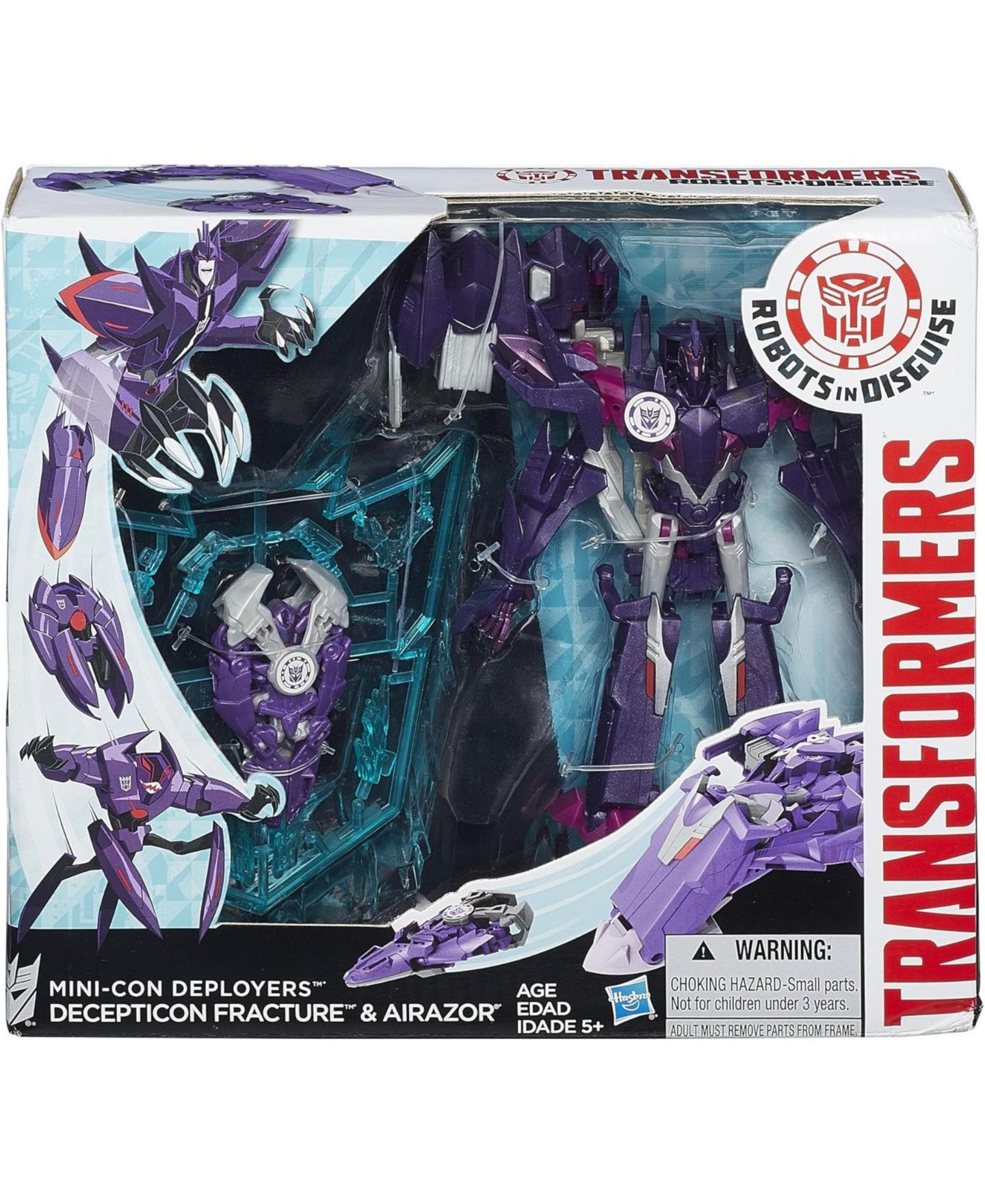 Набор из 2 фигурок Transformers Robots in Disguise Fracture и Airazor, Warrior, 5 дюймов — фото 2