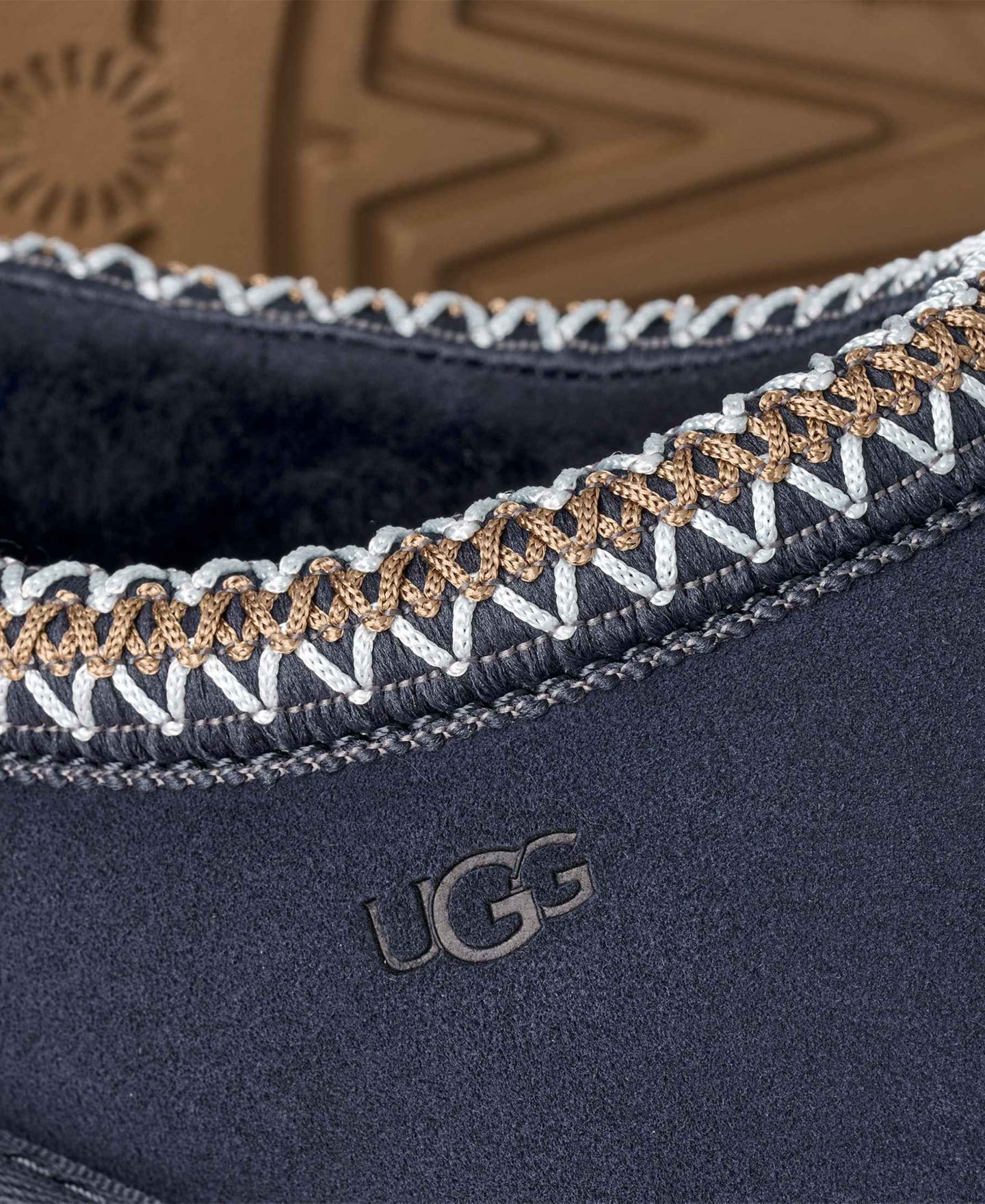 Женские тапочки UGG Tasman II Slip-On Slide, цвет: Тёмный индиго — фото 7