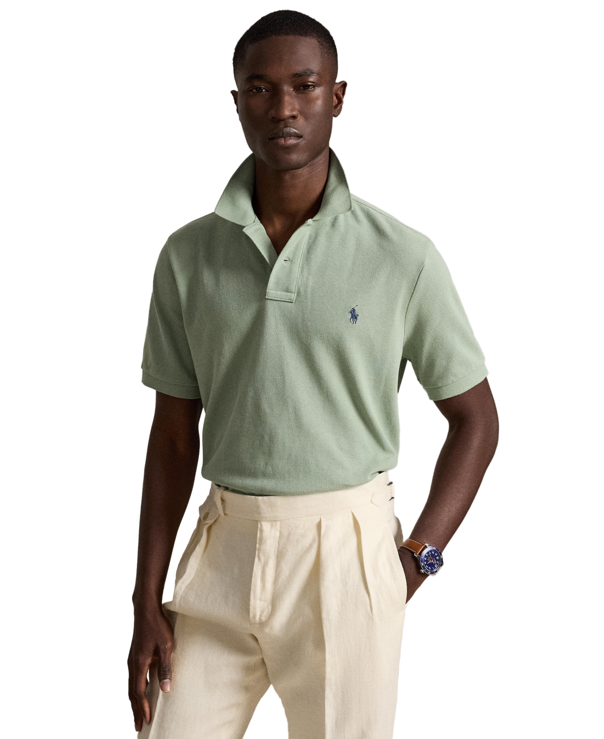 Polo Ralph Lauren Men's Classic-Fit Cotton Polo Shirt - Light Green/C7952