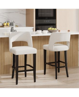 29.5-Inch Counter Height Bar Stool with Backrest and Padded Seat for Kitchen Island Dining