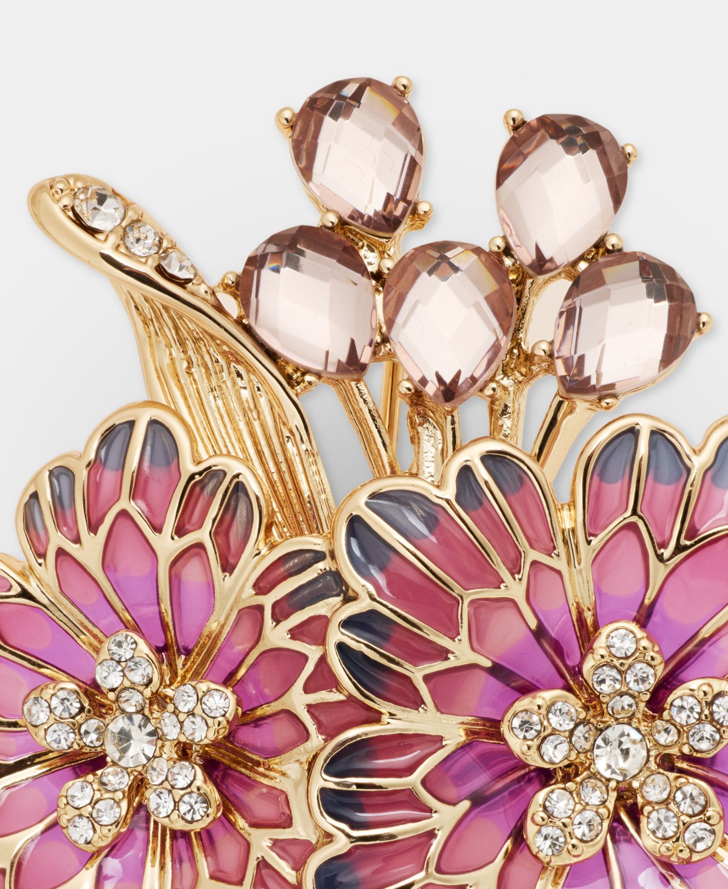 Crystal Flower Bouquet Pin