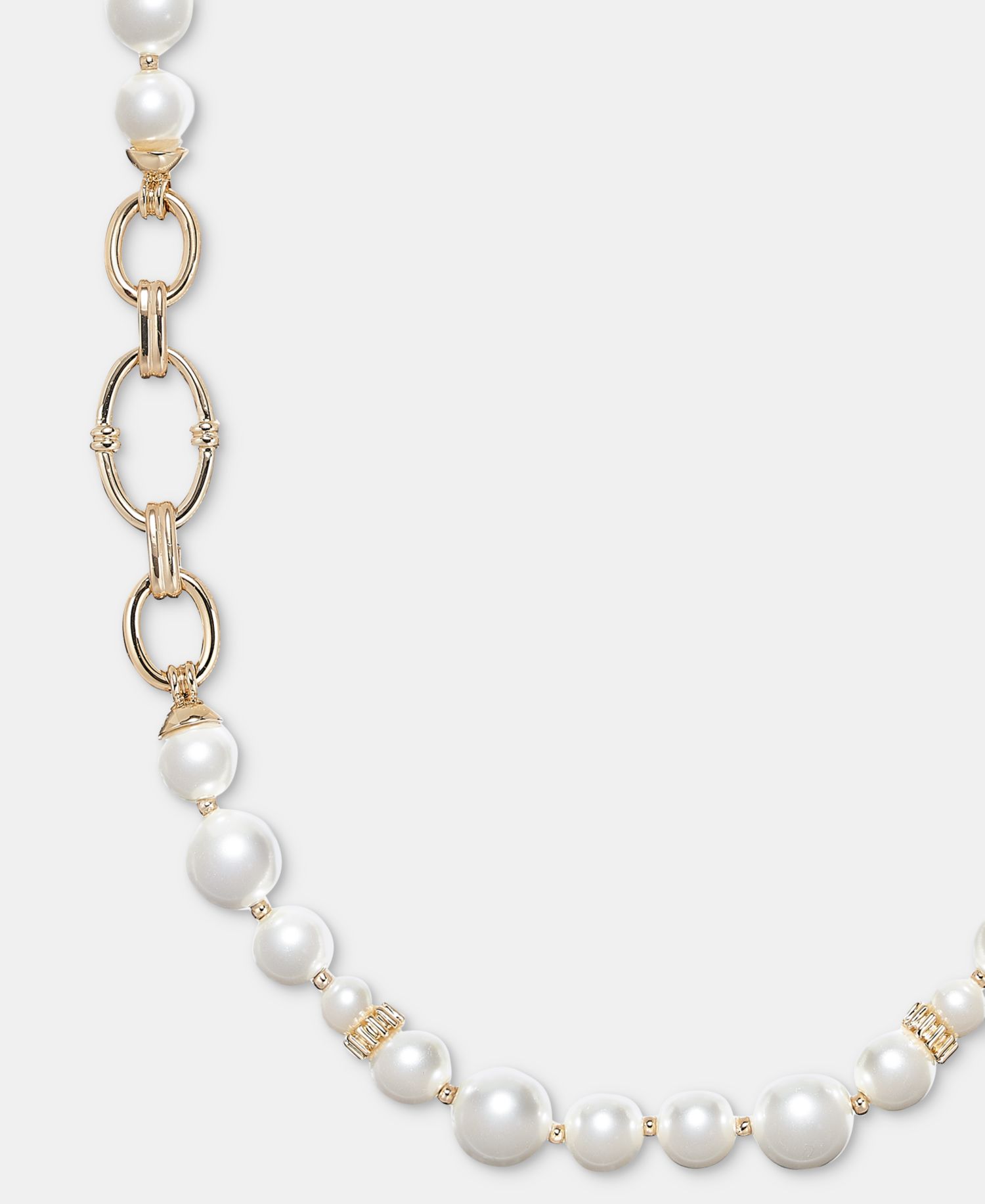 Crystal & Imitation Pearl Strand Necklace, 42"