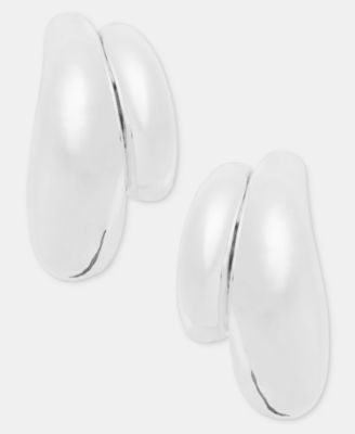 Puffy Double-Row C-Hoop Earrings 