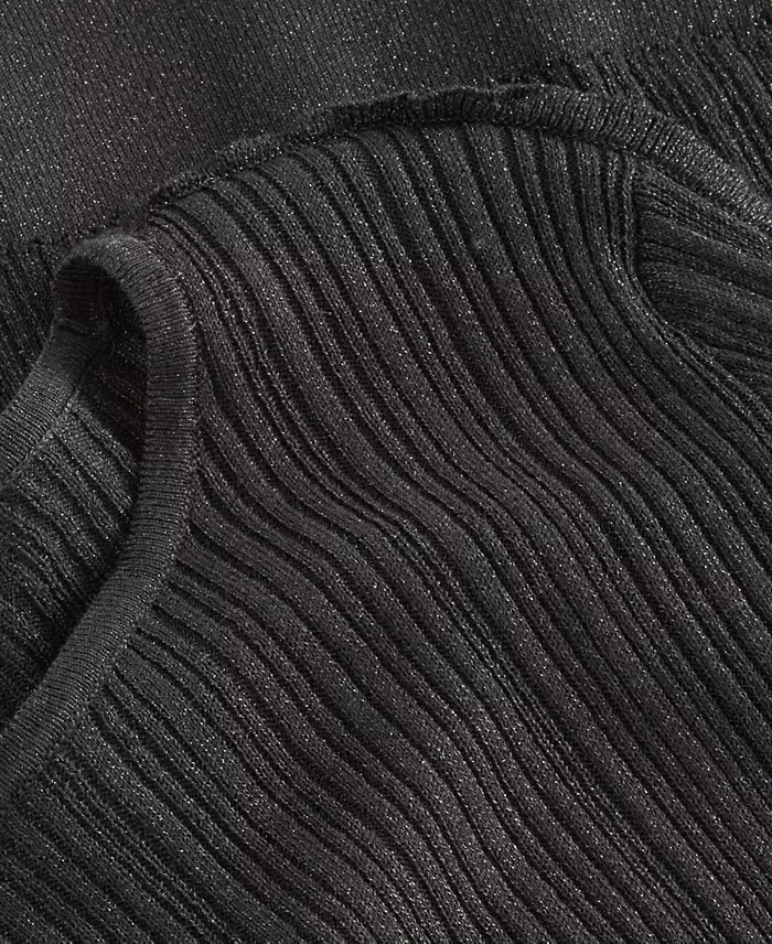 Women's Ruffle-Trim Rib-Knit Sweater - thumbnail 8