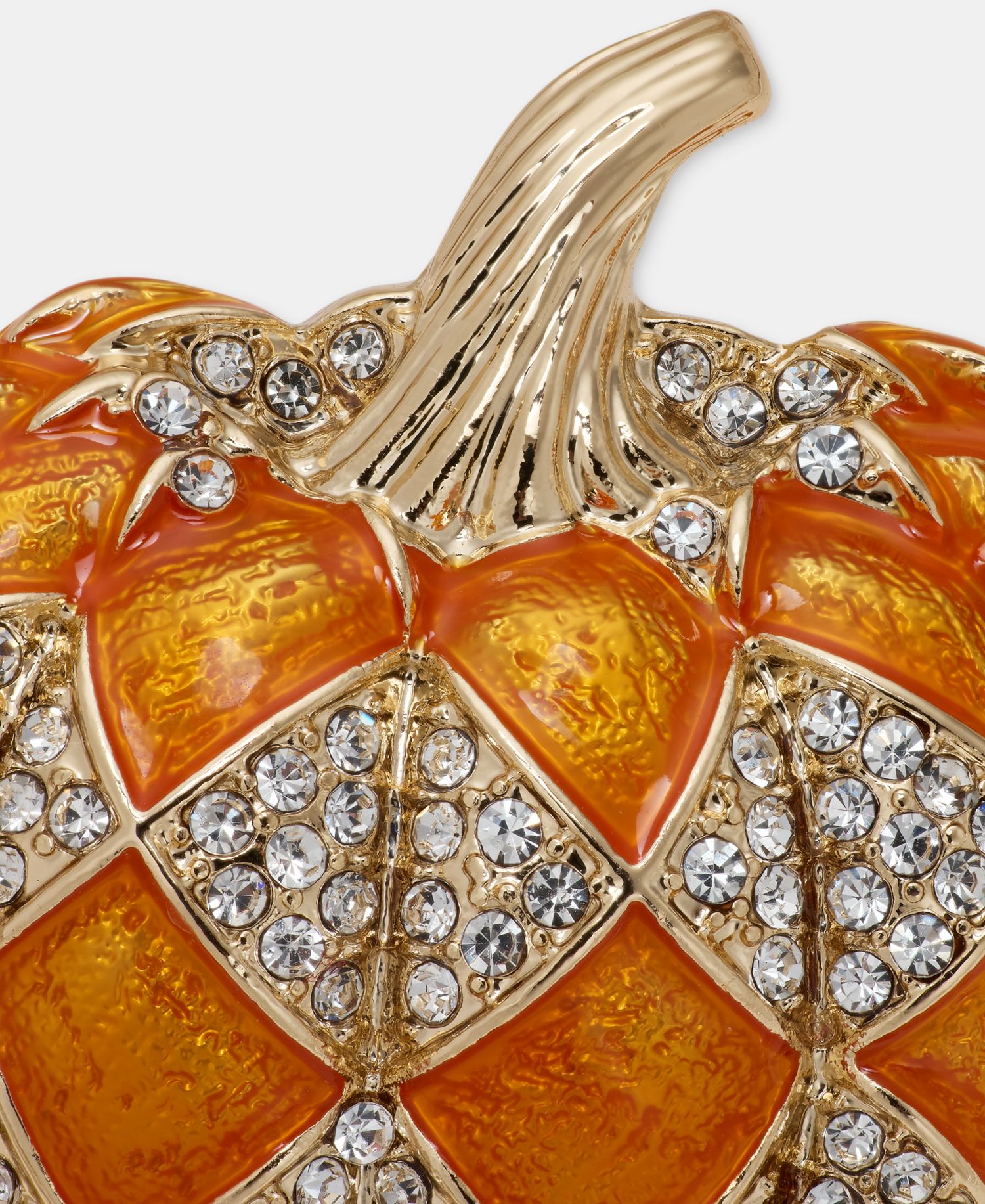 Pav&eacute; Vined Pumpkin Pin