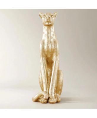Big Cat Statues Black Home Decor Modem Style Figurine Decorative Omaments