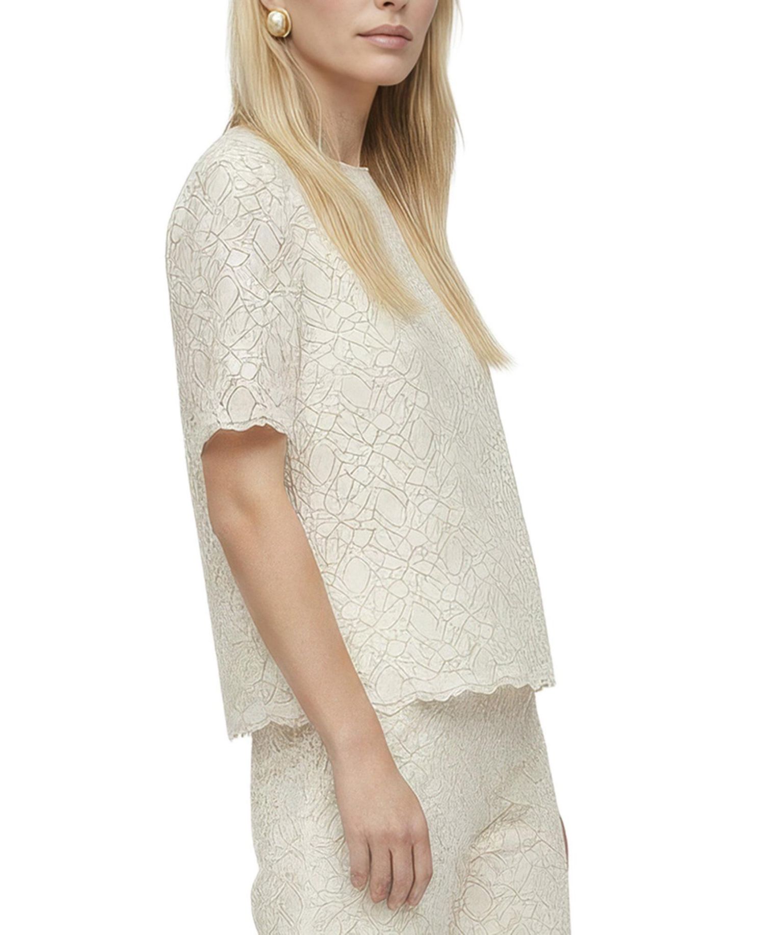Women's Calippo Lace Short Sleeve Top