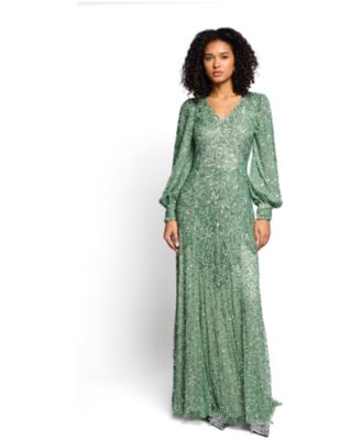 Women's Embellished Sequins Net Gown