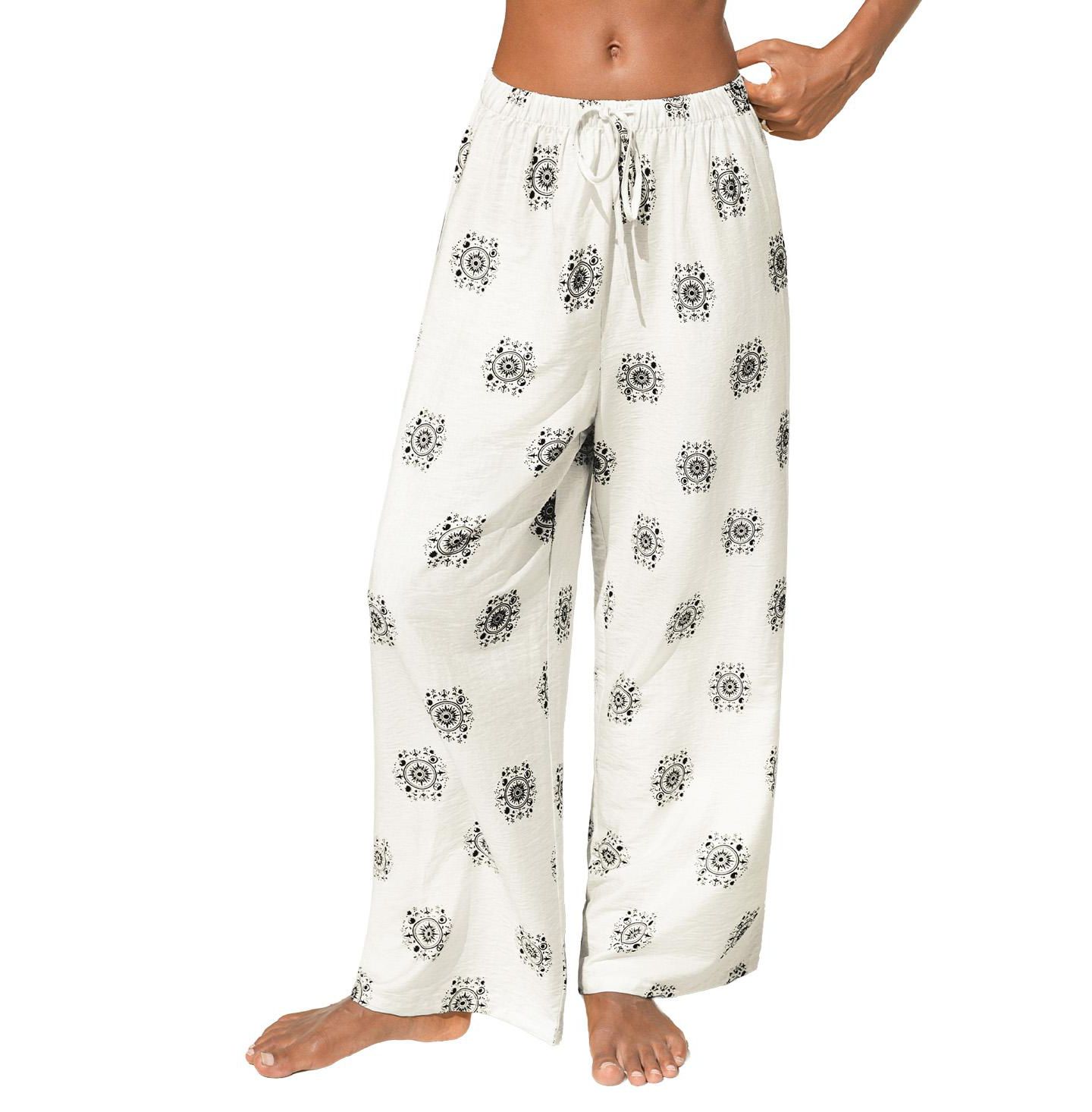 Женские брюки Cupshe If You Say So Ornate Lounge Pants, цвет: Бежевый / Хаки — фото 1