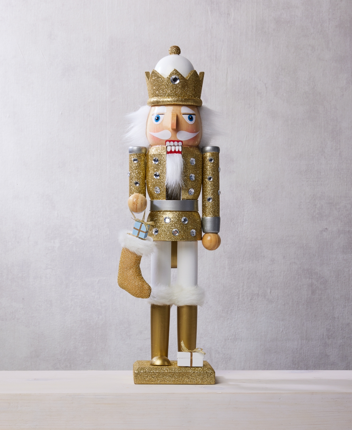 Holiday Lane Opulence Gold-Tone Nutcracker, Macy's Exclusive