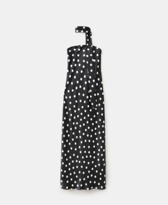 Women's Polka-Dot Satin-Finish Dress