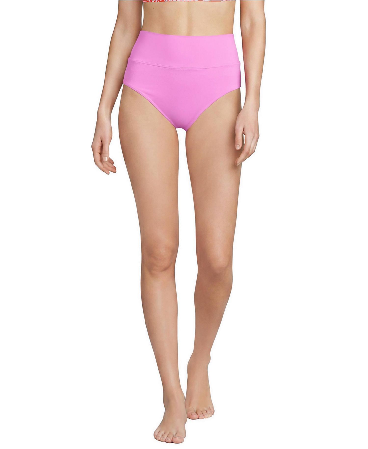 Women's Chlorine Resistant Pinchless High Waisted Bikini Bottoms