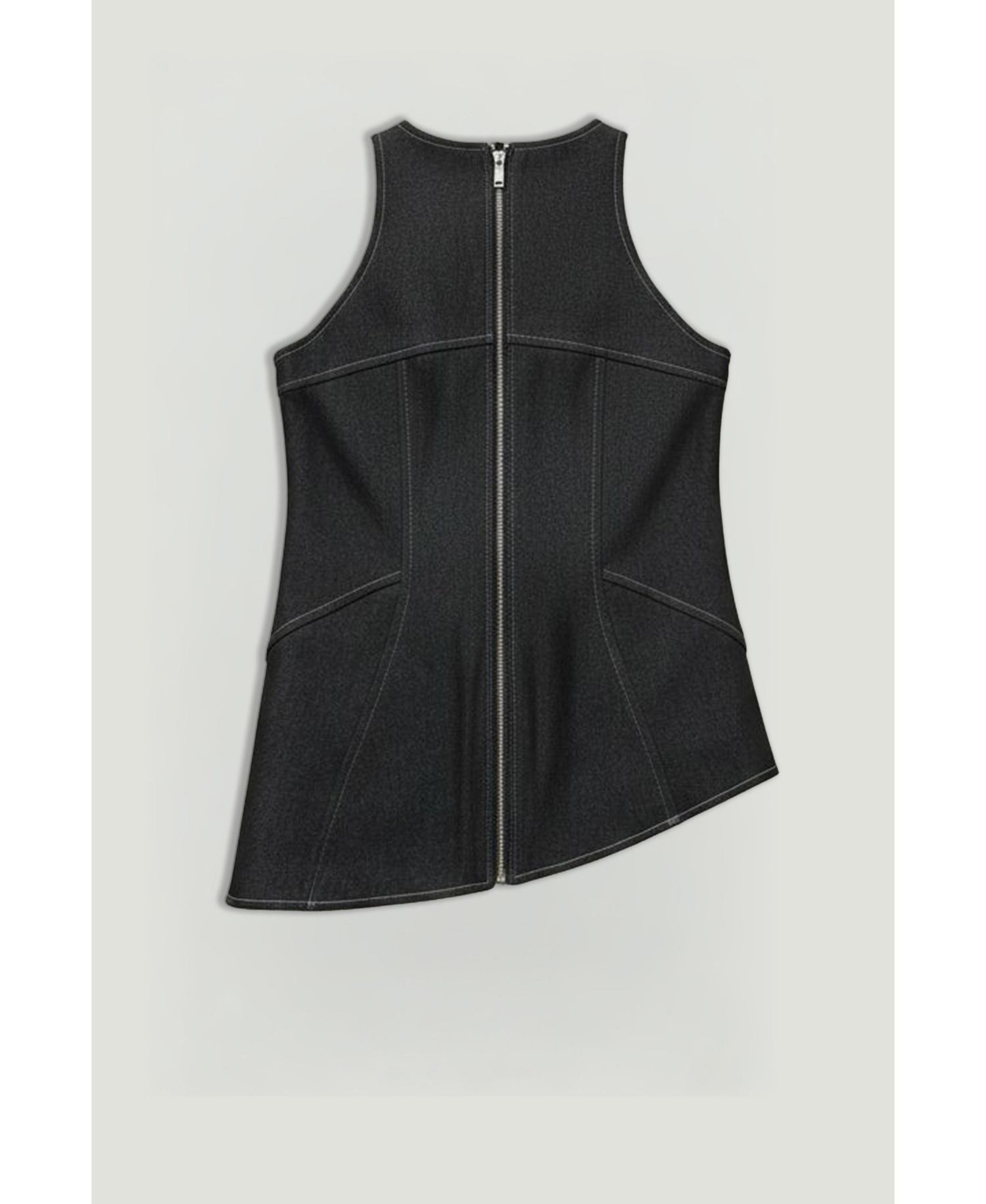 Women's Halter Neck Denim Bustier Top