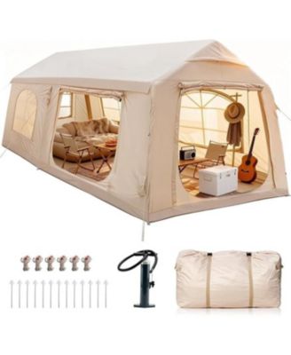 Inflatable SUV Tent for Camping with Large Awning PU 3000mm Waterproof Oxford Portable Tailgate Blow Up Tent for SUV Car Jeep