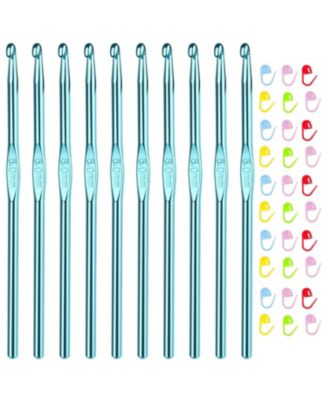 10 Crochet Hooks Size H/5.0mm with 30 Stitch Markers - Crochet Hook Set for Beginners and Advanced