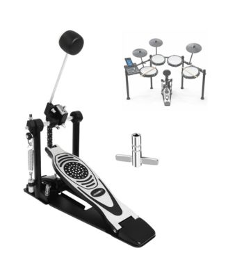 Bass Drum Pedal Mount Adjustable Felt Beater Head Single Chain Heavyduty Kick Drum Foot Pedal
