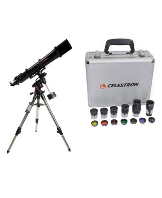 Advanced VX 6" Refractor Telescope - with Deluxe Accessory Kit (5 Celestron Plossl Eyepieces, 1.25" Barlow Lens , 1.25" Filter Set