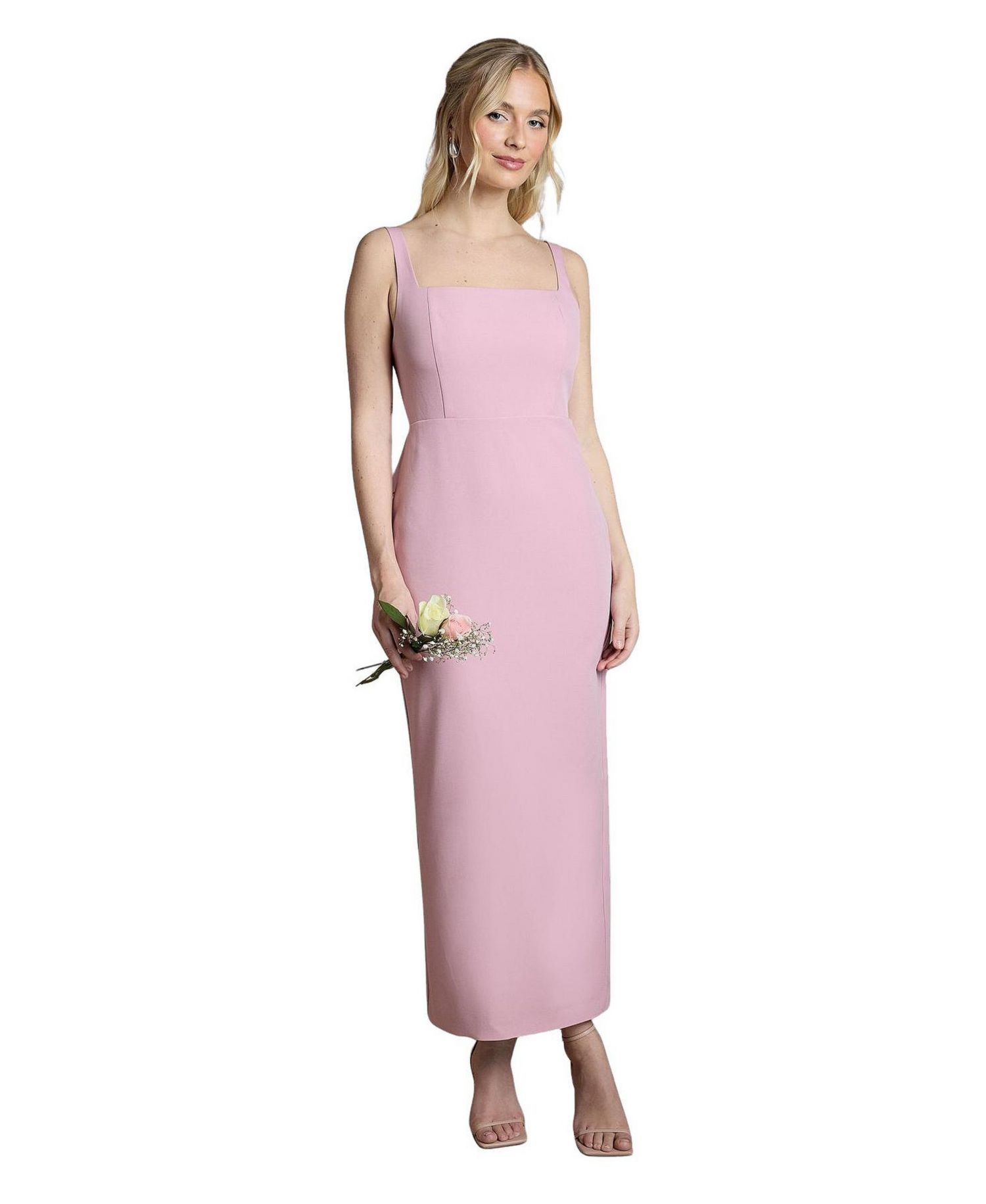 Women's Bow Back Square Neck Maxi Dress