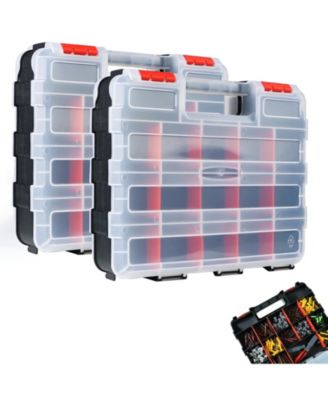 Tool Box Organizer 34 Compartments Removable Dividers