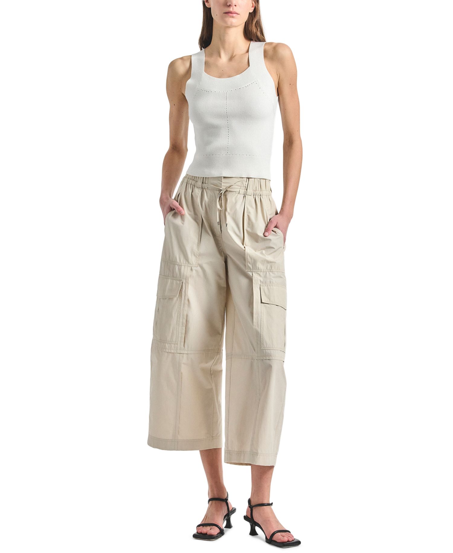 Women's Ruth Cropped High-Rise Wide-Leg Cargo Pants