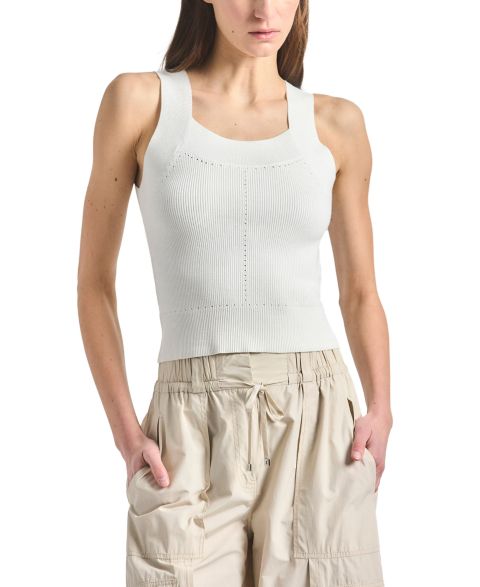 Женский свитер Derek Lam 10 Crosby Dakota Scoop Neck Sweater Knit Tank Top, цвет: Зефирный