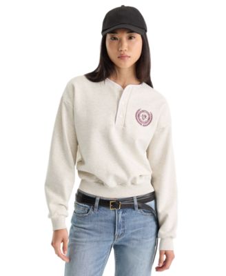 Women's The Brushed Fleece Henley Neck Top